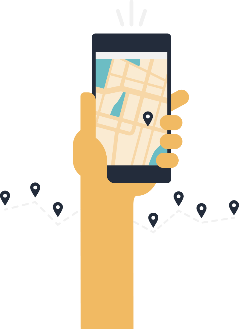 Mobile navigation illustration
